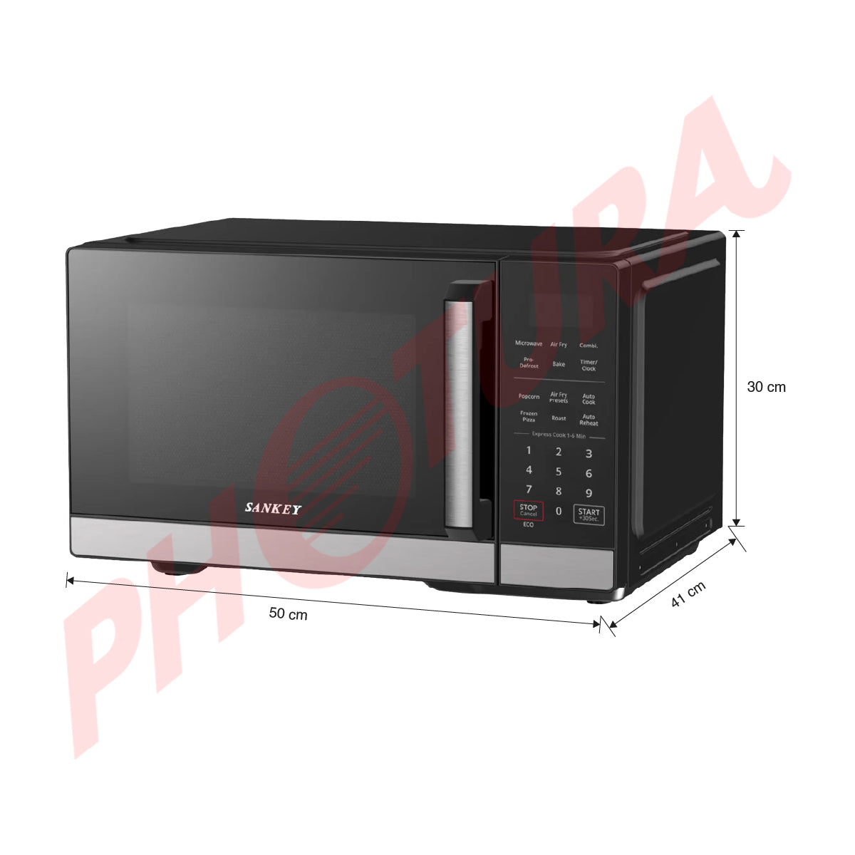 Sankey Microondas de 900W | Freidora de Aire | Convección | 1p3 | Negro