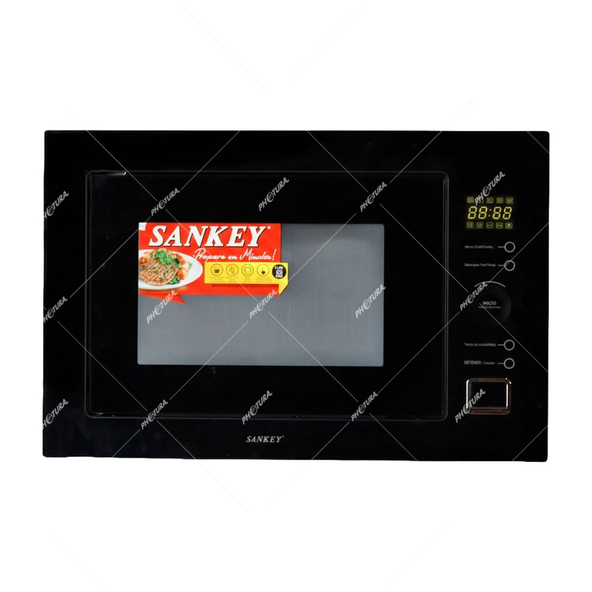Sankey Microondas Empotrable de 1450W | 0.9p3 | Cocción Grill | Negro