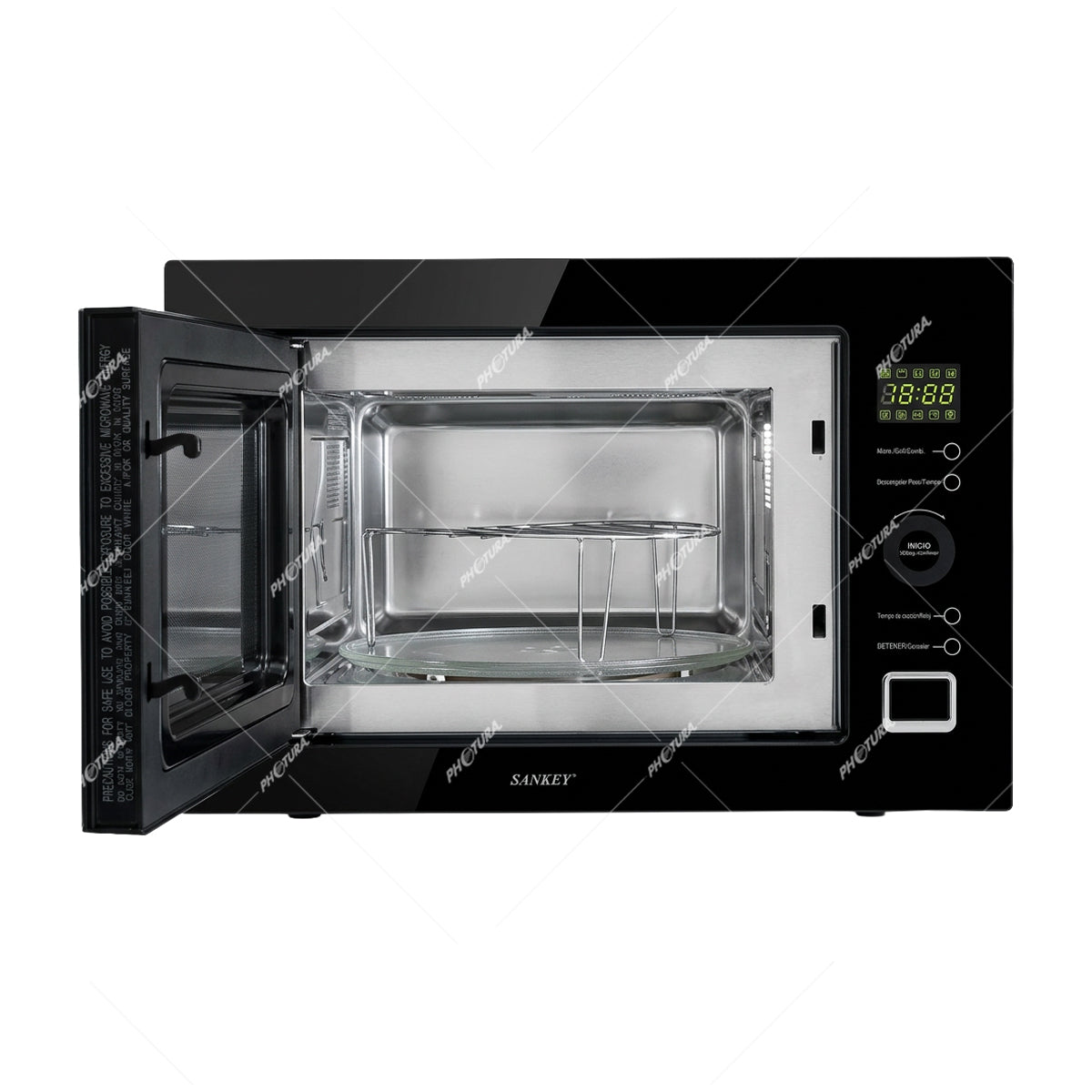 Sankey Microondas Empotrable de 1450W | 0.9p3 | Cocción Grill | Negro