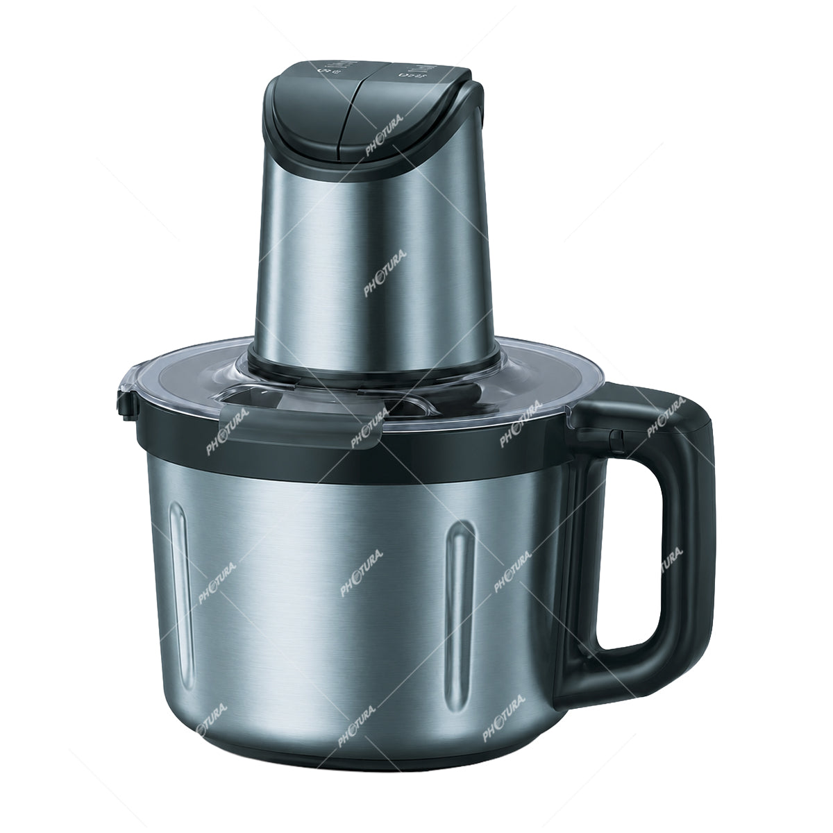 Sankey Picatodo de 4L | Recipiente de Acero Inoxidable | 2 Velocidades | Negro Plateado