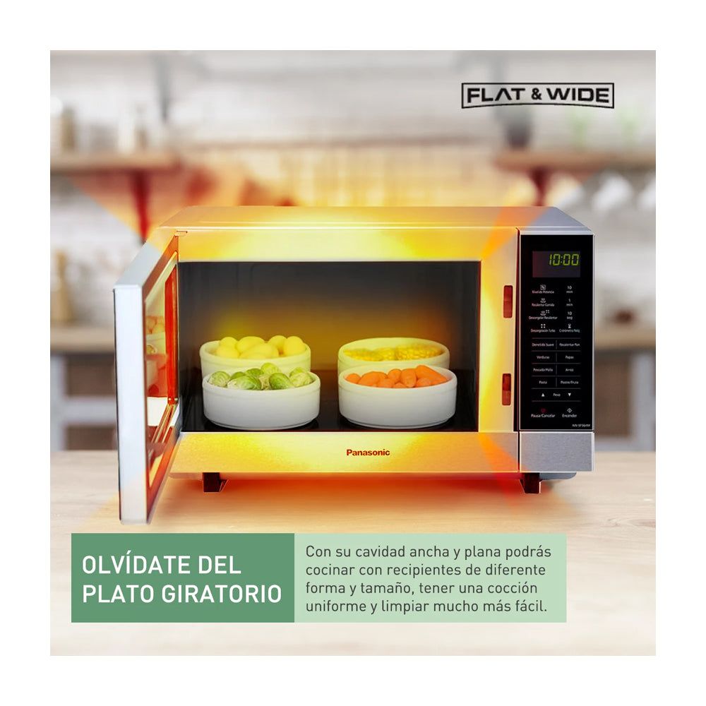 Panasonic Microondas Inverter de 1100W | Grill | 1p3 | Gris