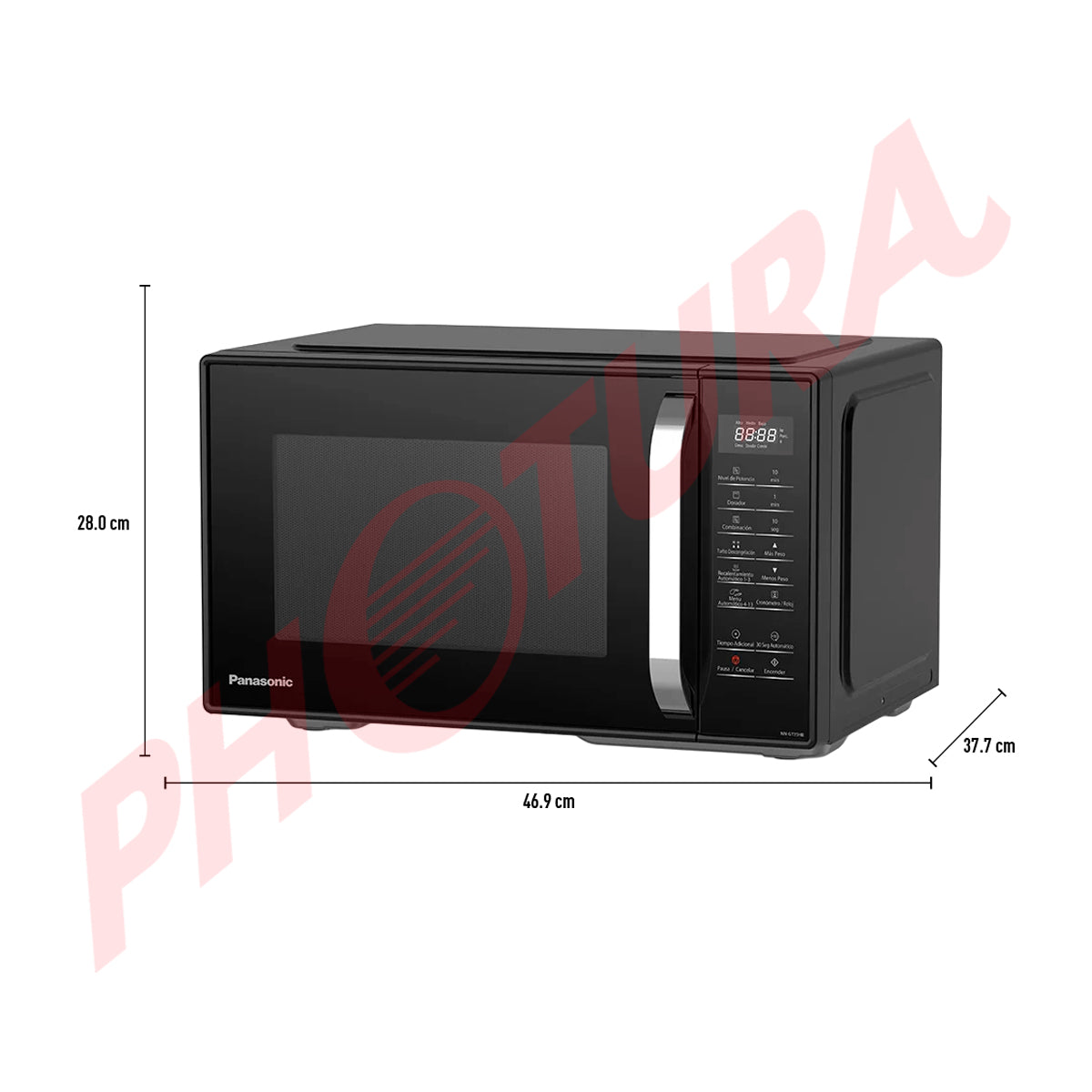 Panasonic Microondas de 900W | Grill | 0.8p3 | Negro