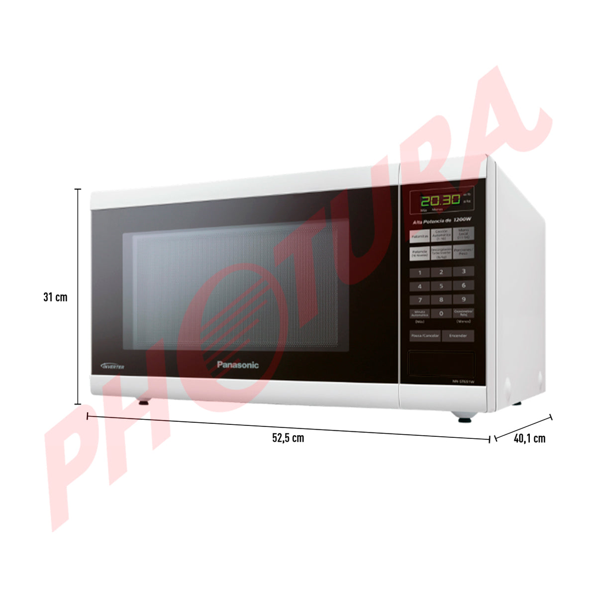 Panasonic Microondas Inverter de 1200W | 1.2p3 | Blanco