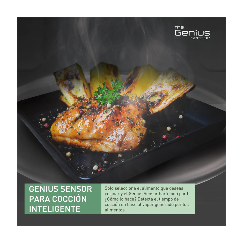 Panasonic Microondas Inverter de 1200W | Cocción por Sensor | 1.6p3 | Plateado