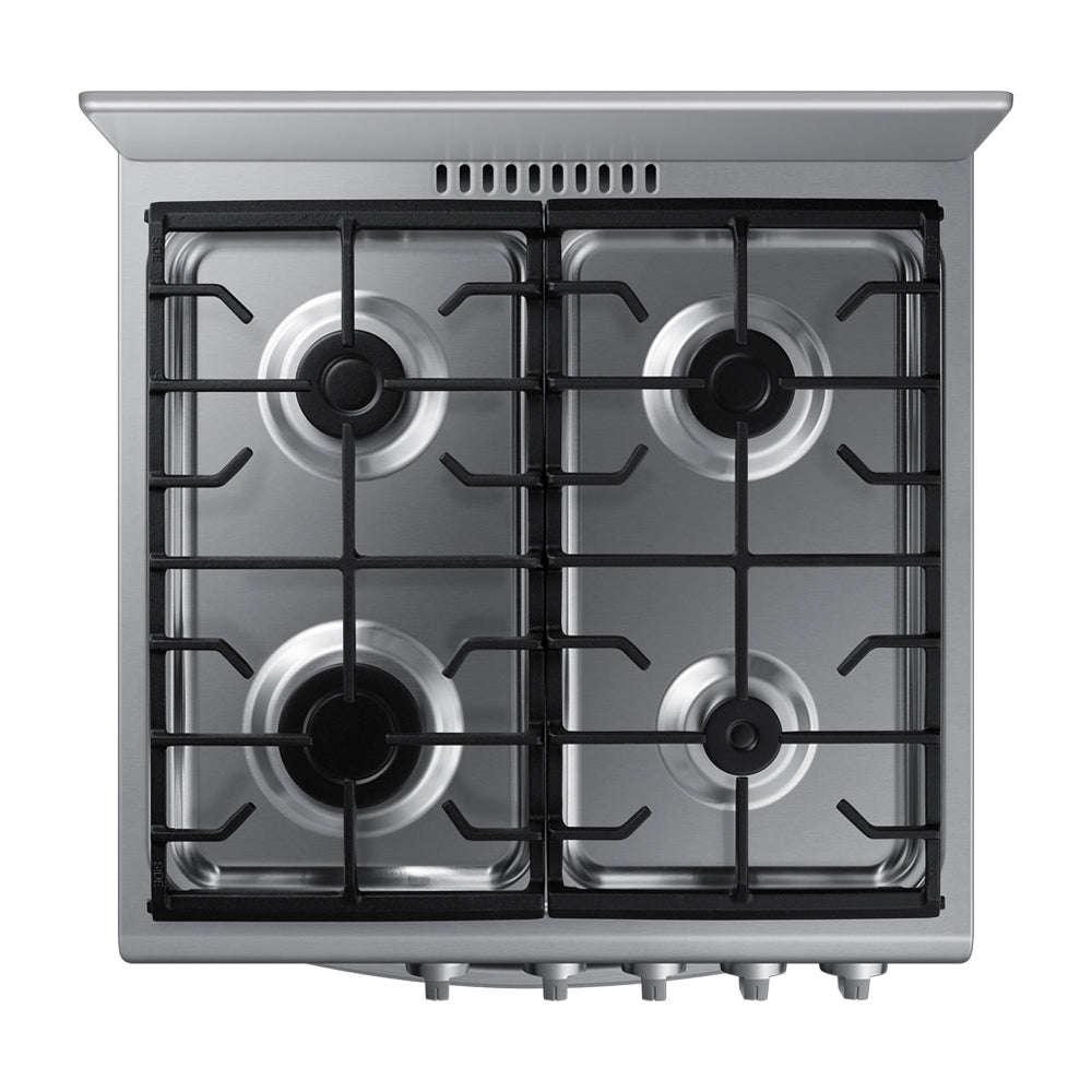 Samsung Estufa a Gas de Acero Inoxidable | Quemador Rápido | Easy Clean | Capacidad de 2.5p3 | 24" | 4 Quemadores