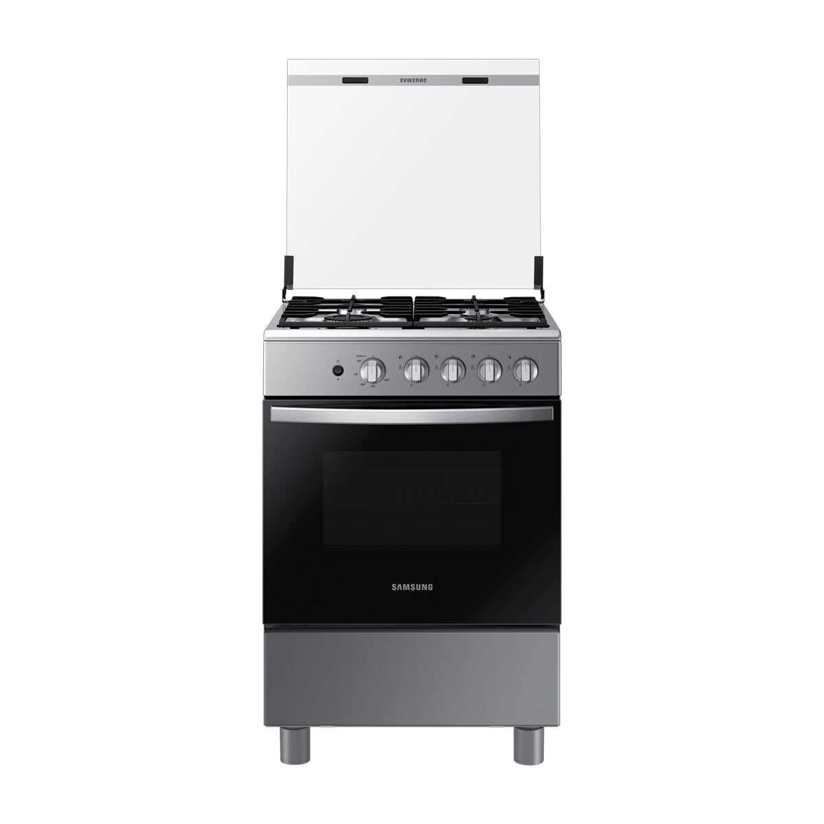 Samsung Estufa a Gas de Acero Inoxidable | Quemador Rápido | Easy Clean | Capacidad de 2.5p3 | Tapa | 24" | 4 Quemadores