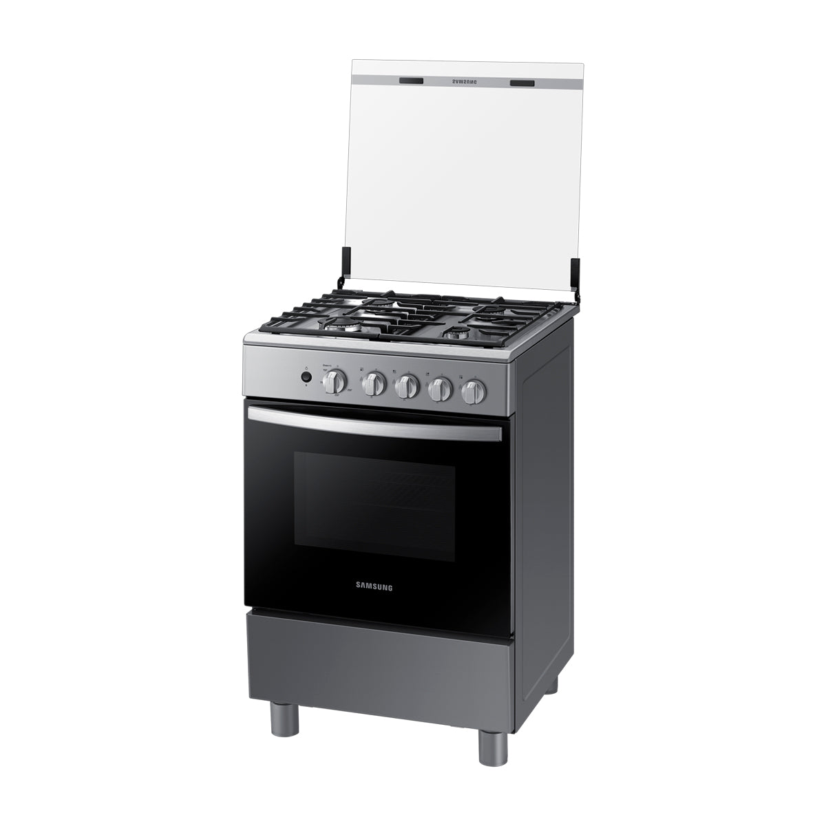 Samsung Estufa a Gas de Acero Inoxidable | Quemador Rápido | Easy Clean | Capacidad de 2.5p3 | Tapa | 24" | 4 Quemadores