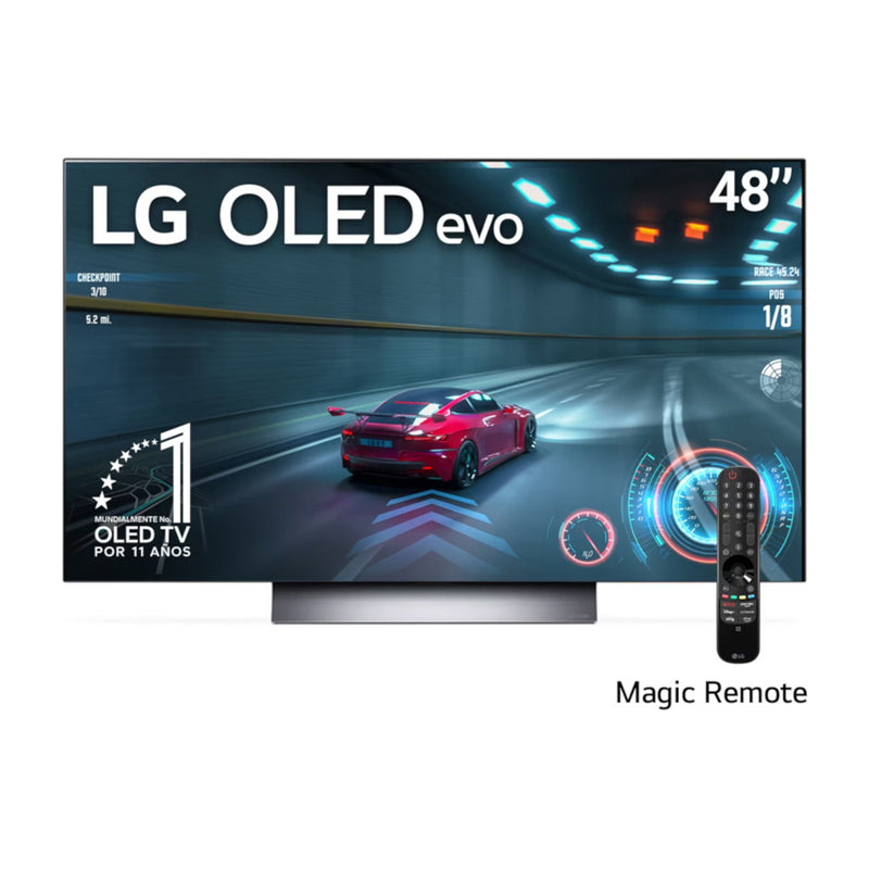 LG OLED48C3 Televisor OLED Evo Ultra HD 4K Cinema HDR Smart de 48" | Procesador a9 Gen 6 AI | Infinite Contrast | AI Sound Pro | Art Gallery | Dolby Vision Atmos