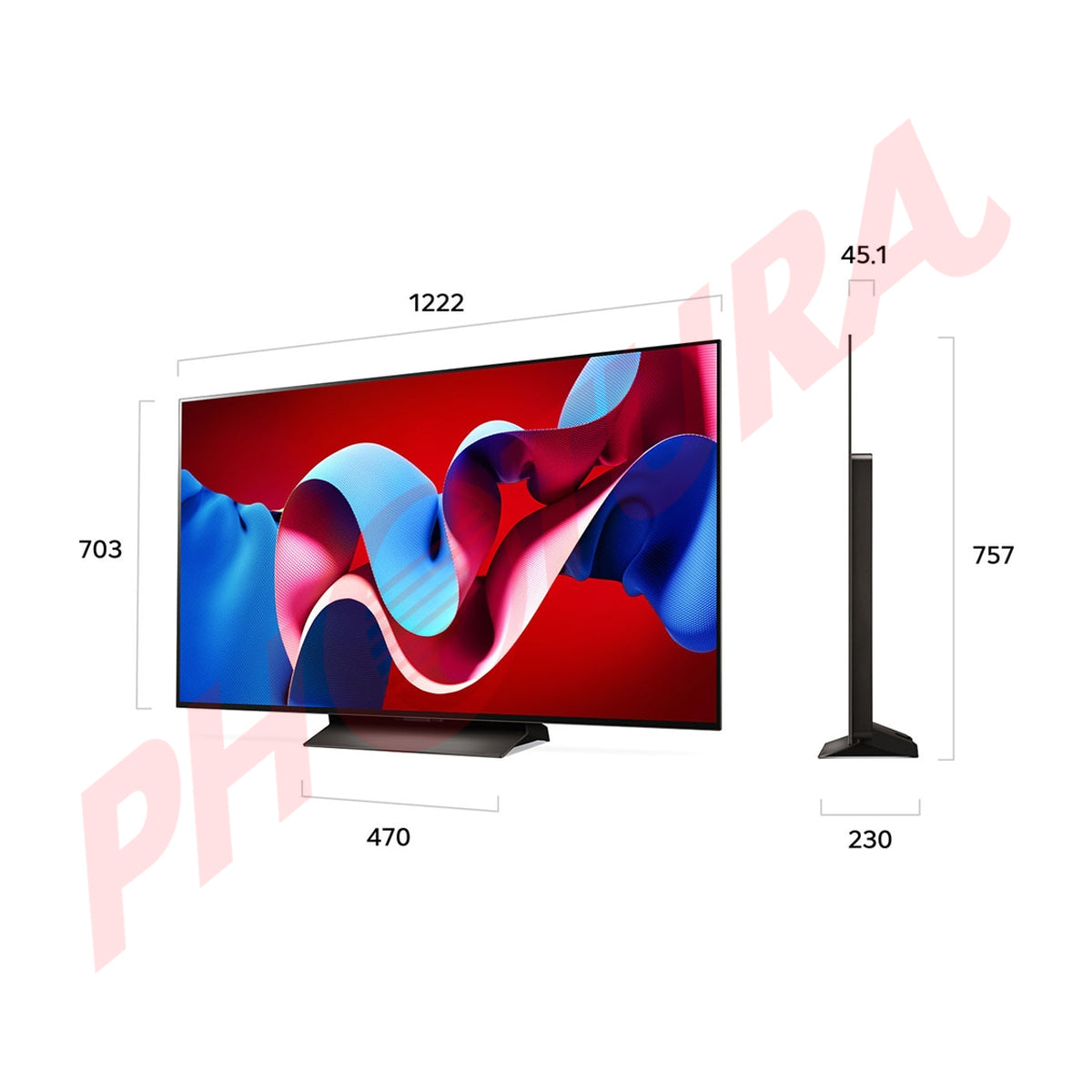 LG OLED55C4 Televisor OLED Evo Ultra HD 4K Cinema HDR Smart de 55" | Procesador a9 Gen 7 AI | Brightness Booster | AI Sound Pro | Dolby Vision Atmos