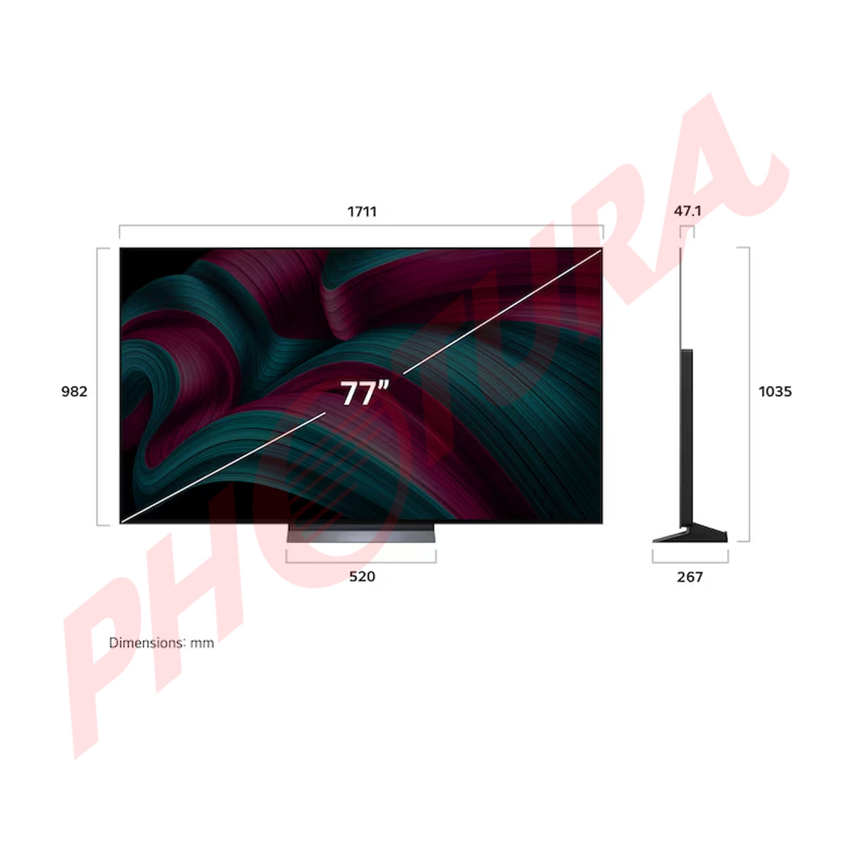 LG OLED77C5 Televisor OLED Evo Ultra HD 4K Cinema HDR Smart de 77" | Procesador a9 Gen 8 AI | Brightness Booster | AI Sound Pro | Dolby Vision Atmos