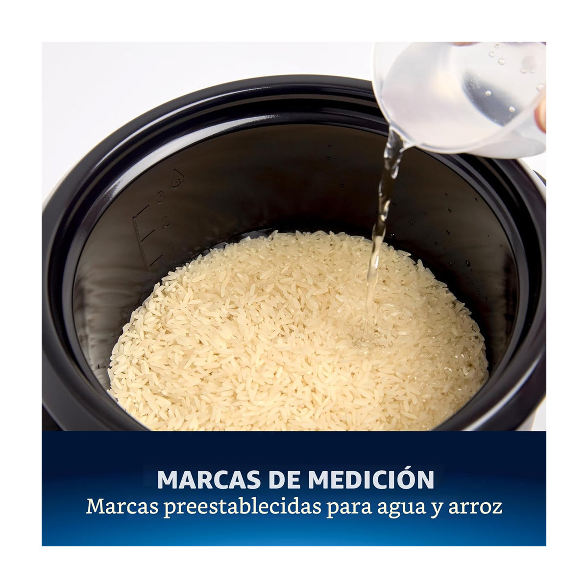 Oster ORIC00BK6C Olla Arrocera de 1.4L | Interior Antiadherente Extraíble | Negro