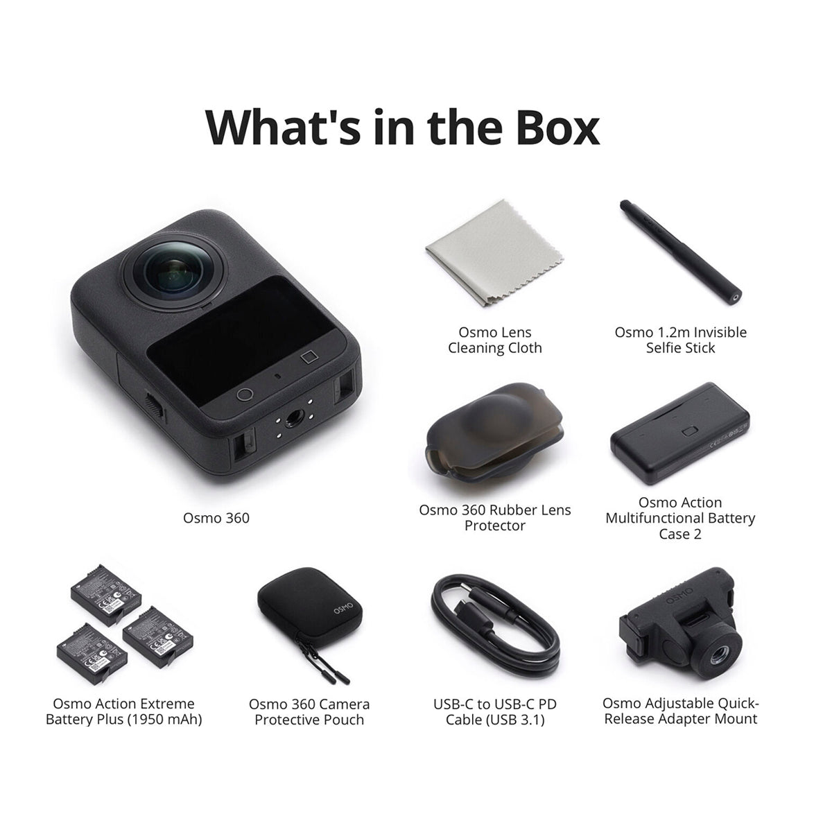 DJI Osmo Action 360 Adventure Cámara de Acción | Video 8K 360° | Doble Pantalla | HorizonSteady | Slow Motion