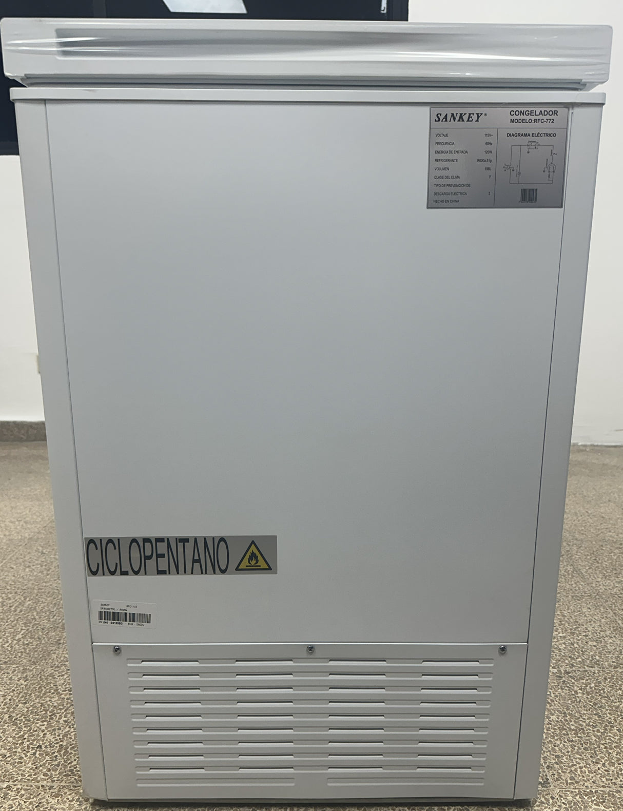 (Outlet) Sankey Congelador Horizontal de 6.99p3 | Blanco