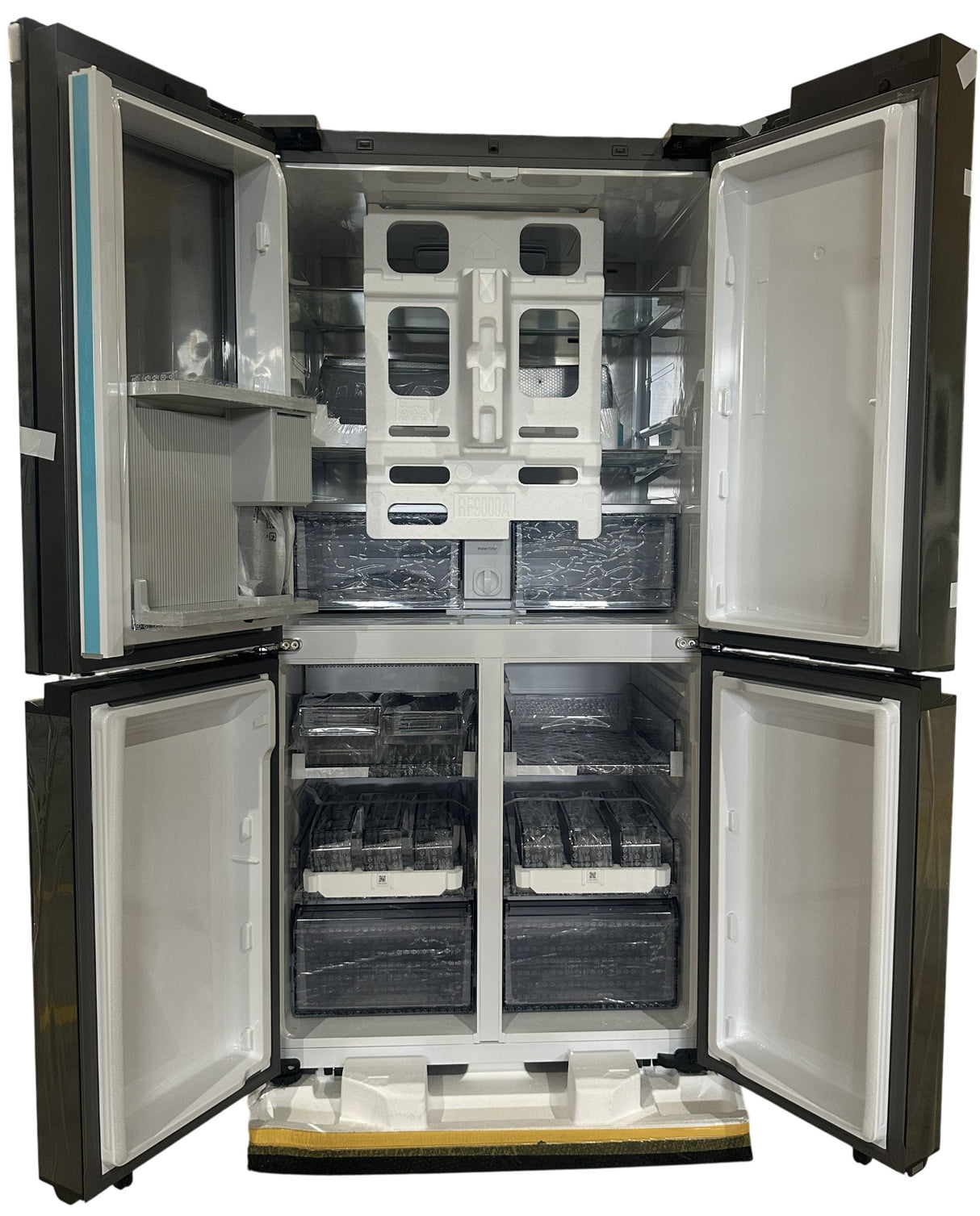 (Outlet) Samsung BESPOKE Refrigeradora Cross Door de 4 Puertas Digital Inverter | Family Hub | Triple Cooling | Dual Ice Maker | Beverage Center | 28.60p3