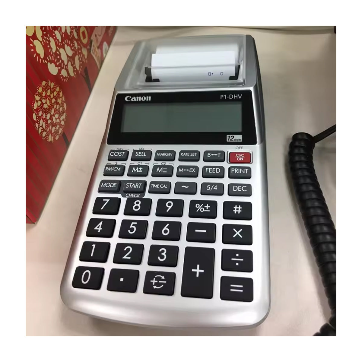 Canon Maquina Sumadora Portátil de 12 Dígitos | Compacta | Impresión en 2 colores