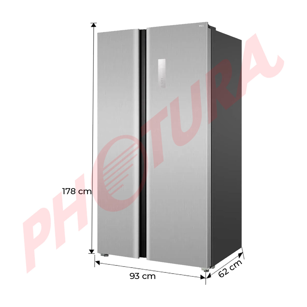 TCL Refrigeradora Side By Side Twin Eco Inverter | Power Cool | Multi Air Flow | Ice Maker | 17.83p3