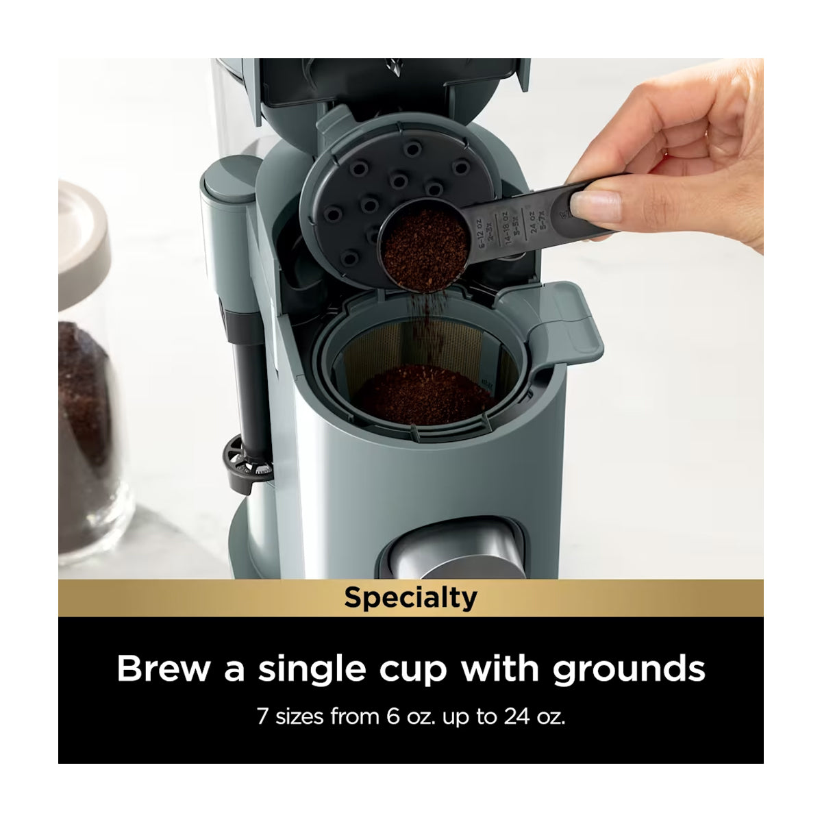Ninja Pods & Grounds Cafetera Especial de 1 Taza | 4 Estilos de Preparación | Espumador | Verde