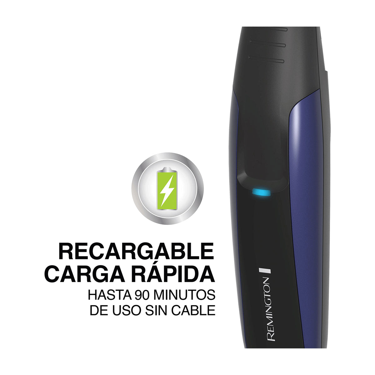 Remington Recortadora inalámbrica | Recargable | Waterproof | Negro