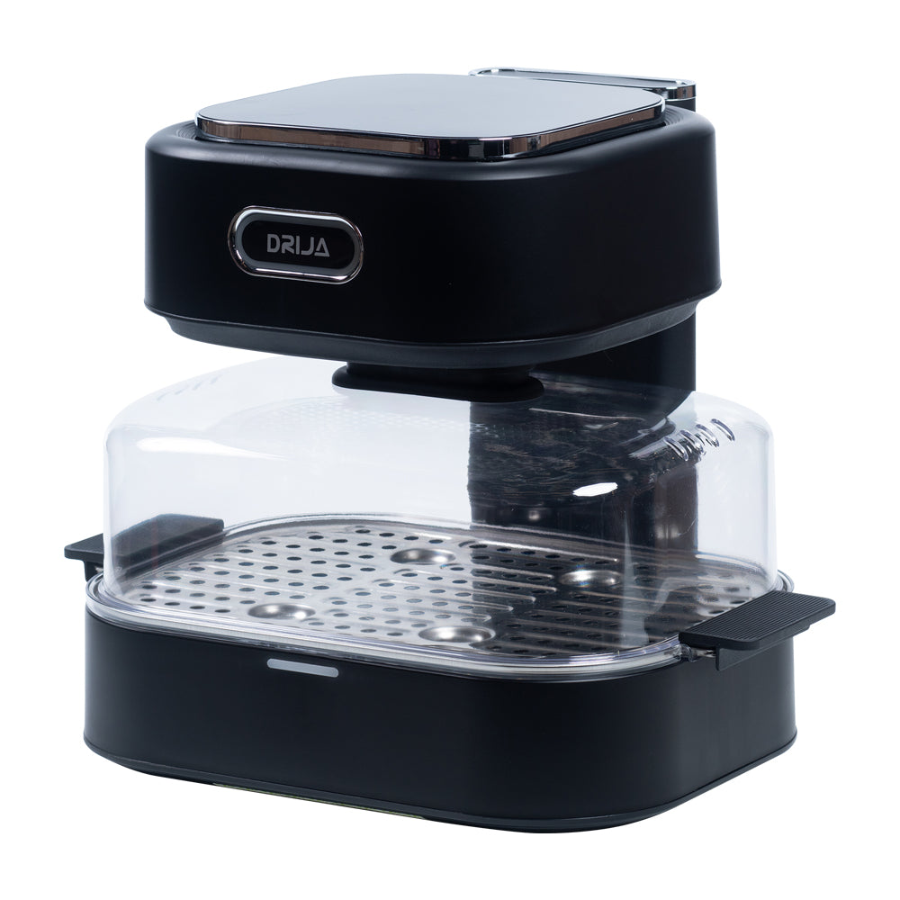Drija Porchetta Freidora de Aire Digital / Vaporizador | 4.5L y 7L | Visión de Cocción | Vidrio Templado de Alta Resistencia | Multiples Opciones de Cocción | Negro