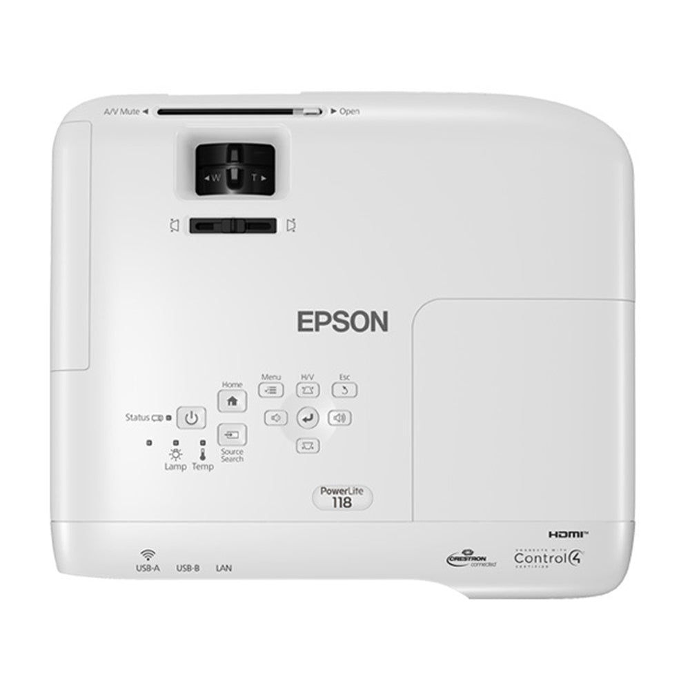 Epson PowerLite 118 Proyector | XGA | 3LCD | 3800 Lúmenes | 30" - 300" | 4:3