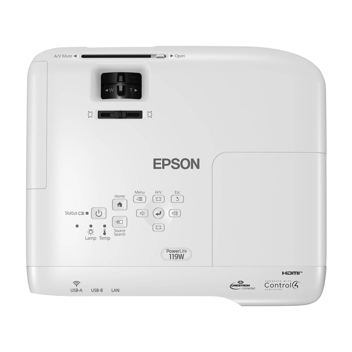 Epson PowerLite 119W Proyector | WXGA | 3LCD | 4000 Lúmenes | 33" - 320" | 16:10