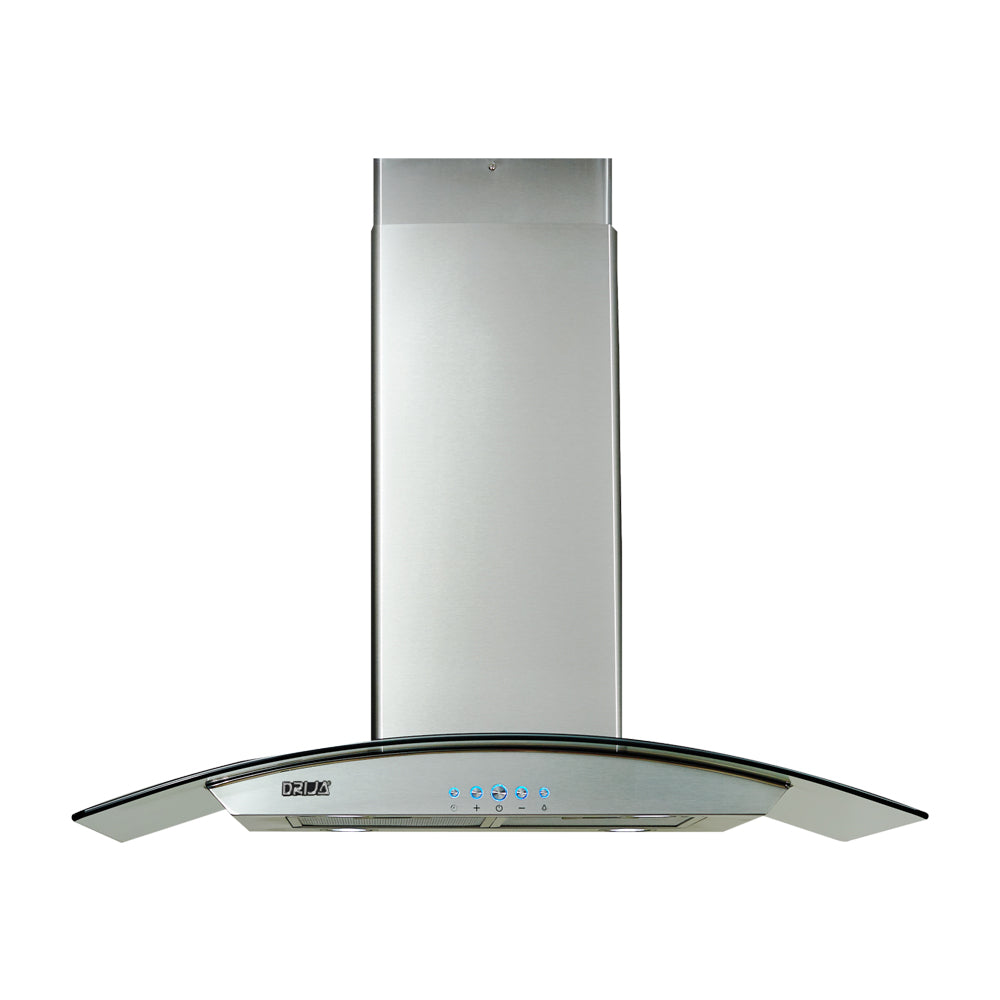 Drija Prisma Isla 90 Extractor de Grasa | Tipo Isla | 3 Velocidades | 2 Filtros de Carbón | 2 Filtros de Aluminio | 500m3/H