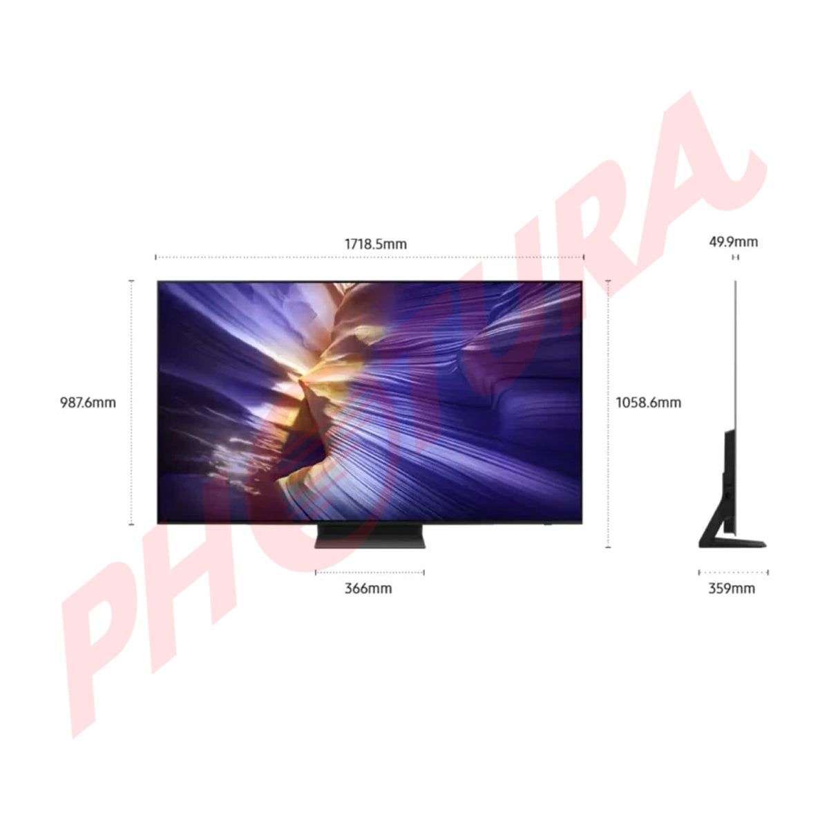 Samsung QN77S90F Televisor OLED Ultra HD 4K OLED HDR+ Smart de 77" | Procesador NQ4 AI Gen3 | 4K AI Upscaling Pro | LaserSlim | Motion Xcelerator 144Hz
