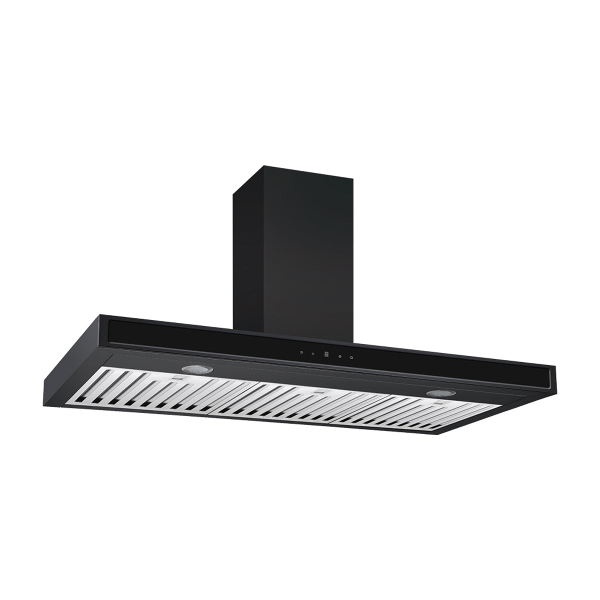 Drija Quadrato 90 Extractor de Grasa | Tipo Chimenea | 3 Velocidades | Panel Táctil | 2 Filtros de Carbón | 3 Filtros de Acero | 500m3/H | Negro