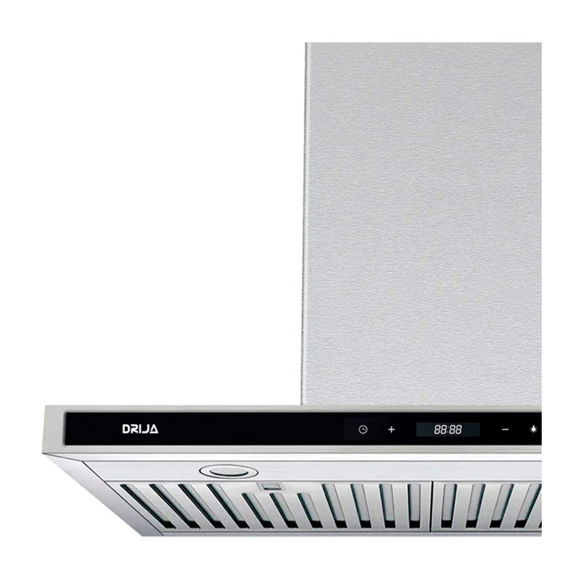 Drija Quadrato Isla 76 Extractor de Grasa | Tipo Isla | 3 Velocidades | 1 Filtro de Carbón | 2 Filtros de Acero | 650m3/H | Acero