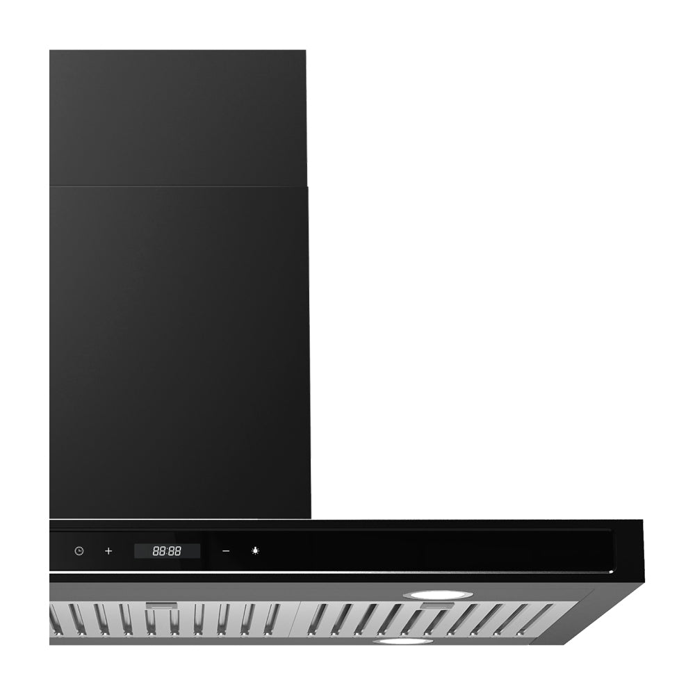 Drija Quadrato Isla 90 Extractor de Grasa | Tipo Isla | 3 Velocidades | 2 Filtros de Carbón | 3 Filtros de Acero | 500m3/H | Negro