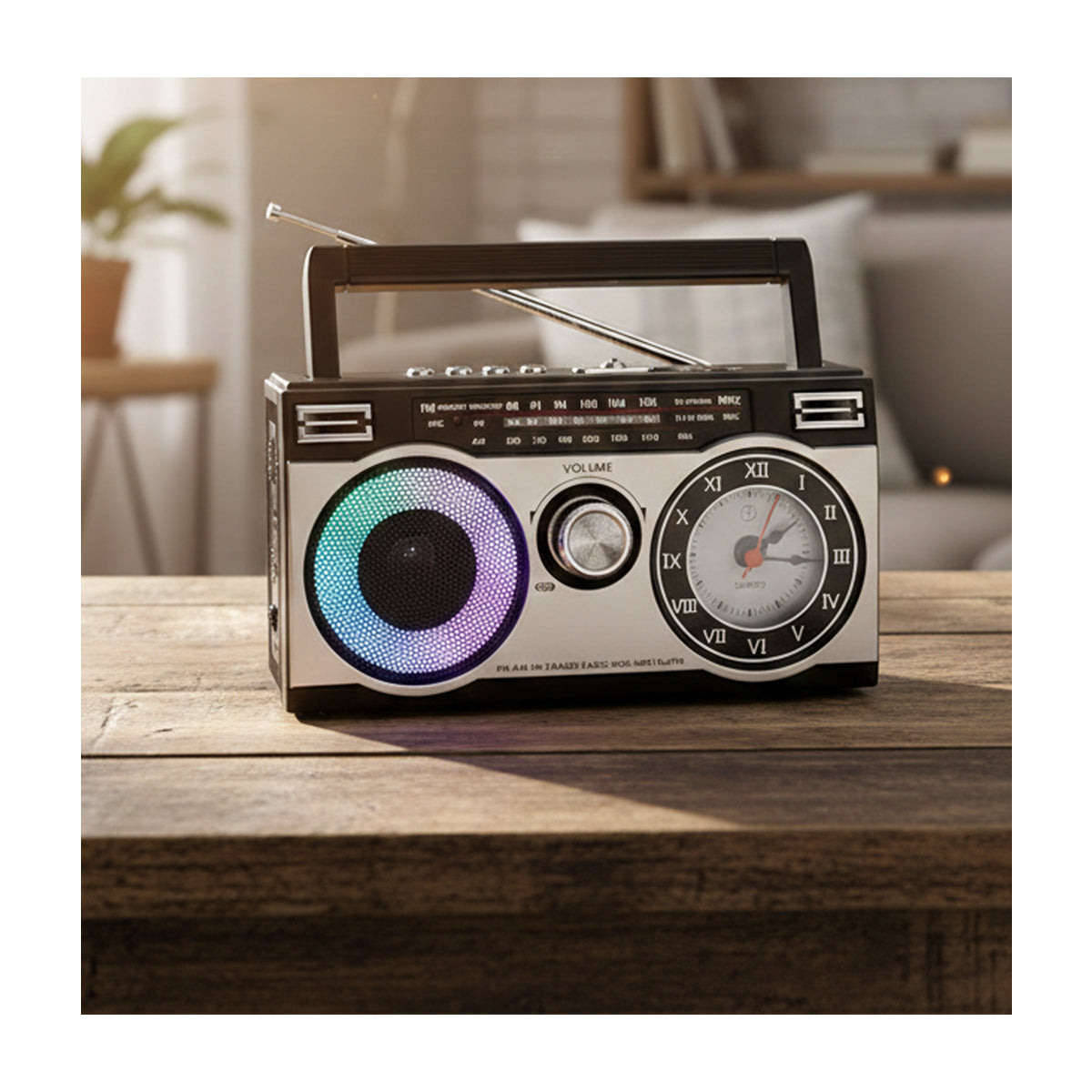 Sankey Radio Portátil | Sintonización FM | Asa Portable | Bluetooth | Negro