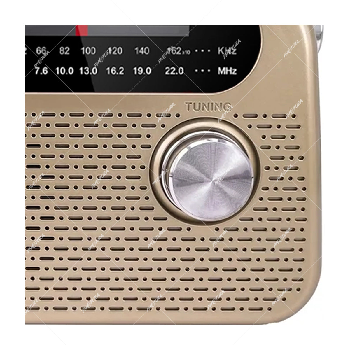 Sankey Radio Portátil | Sintonización FM | Asa Portable | Bluetooth | Dorado