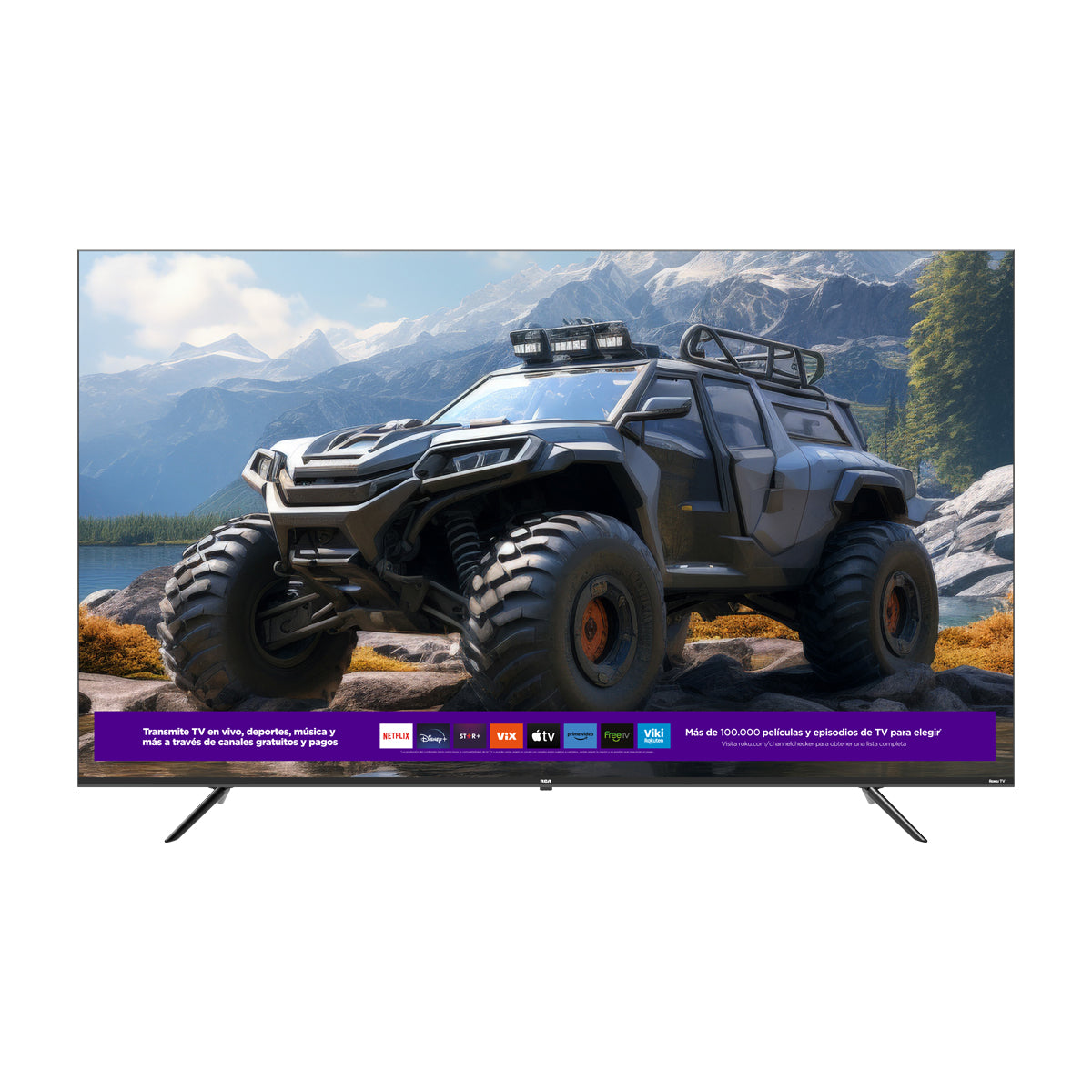 RCA Televisor QLED Ultra HD 4K HDR Smart de 86" | Procesador ARM Cortex A53 Quad Core | Frameless Design | Dolby Audio | Roku TV