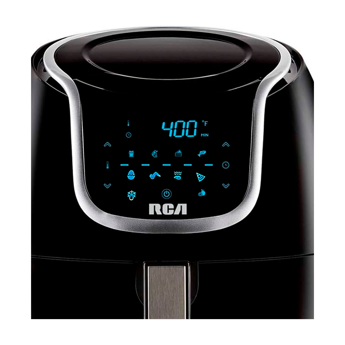 RCA Freidora de Aire Digital 6-en-1 | 3.5L | 10 Funciones | Control de Temperatura | Antiadherente | Negro