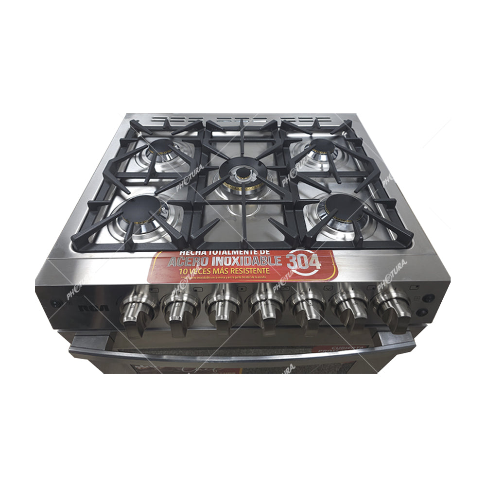 RCA Signature Estufa a Gas de Acero Inoxidable | Convección | Enc. Eléctrico | 30" | 5 Quemadores