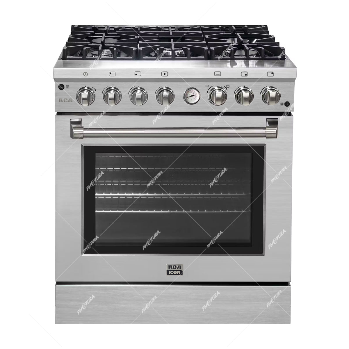 RCA ICON Estufa a Gas de Acero Inoxidable | Convección | Enc. Eléctrico | 36" | 5 Quemadores