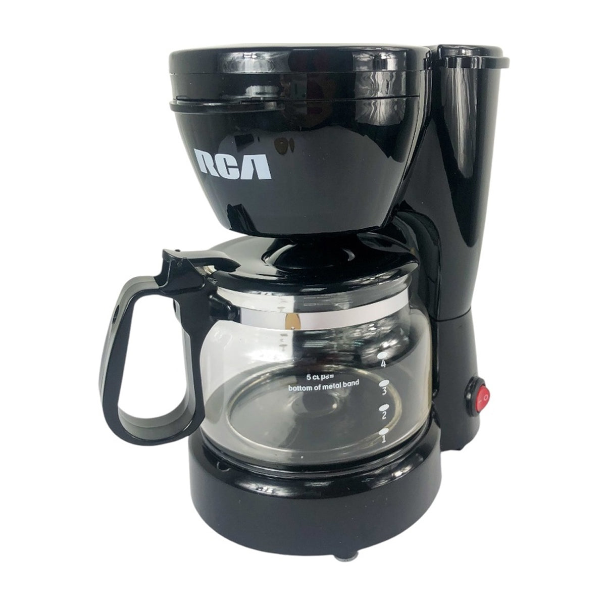 RCA Cafetera de 5 Tazas | Filtro Permanente Lavable | Interruptor Iluminado | Negro