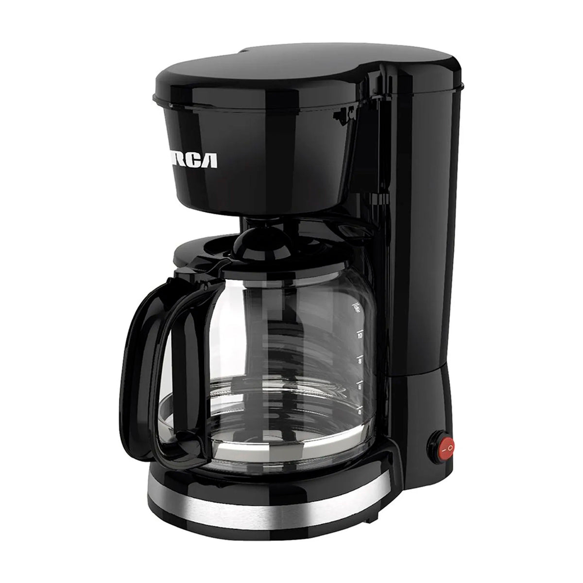 RCA Cafetera de 12 Tazas | Filtro Permanente Lavable | Interruptor Iluminado | Negro