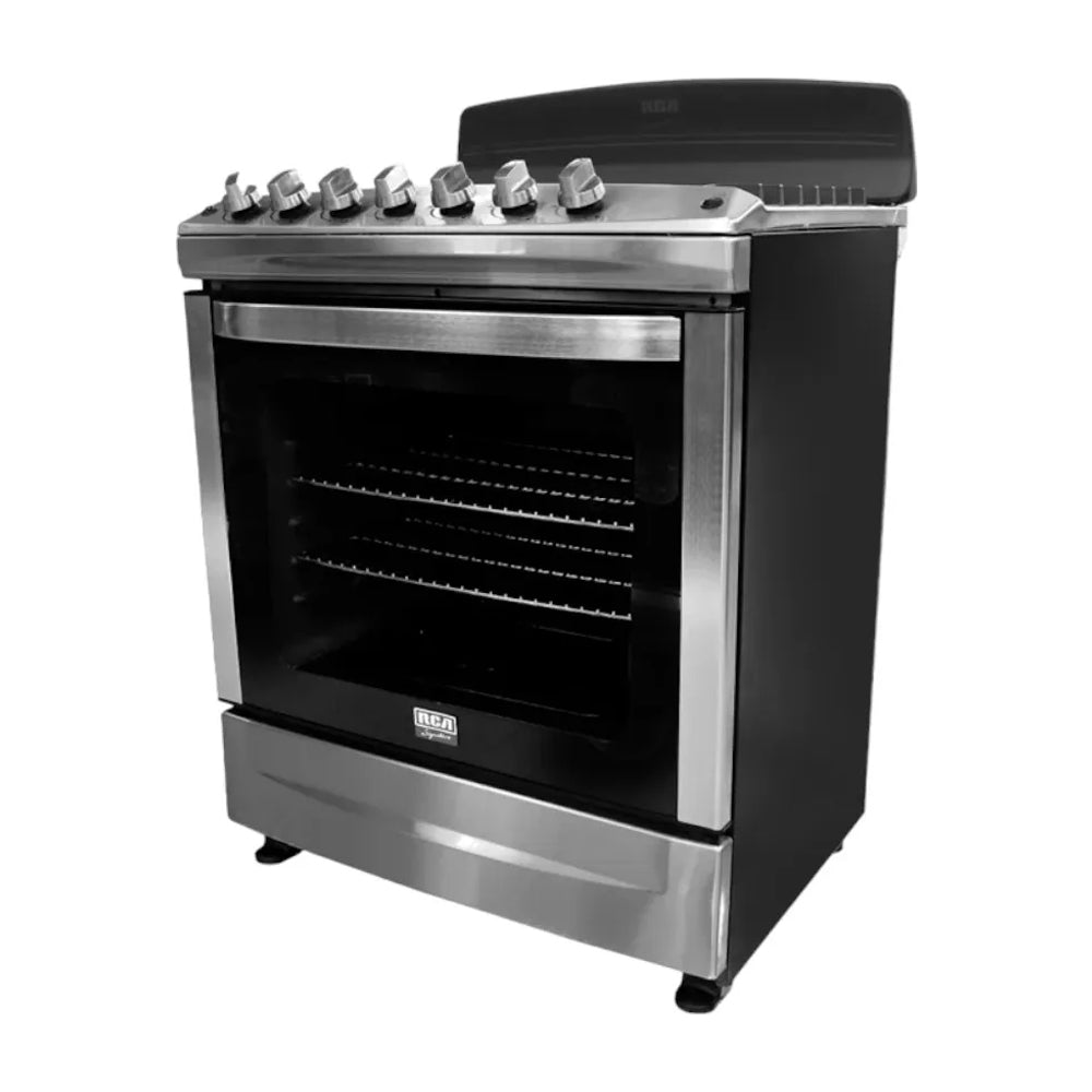 RCA Signature Estufa a Gas de Acero Inoxidable | Enc. Eléctrico | 30" | 6 Quemadores