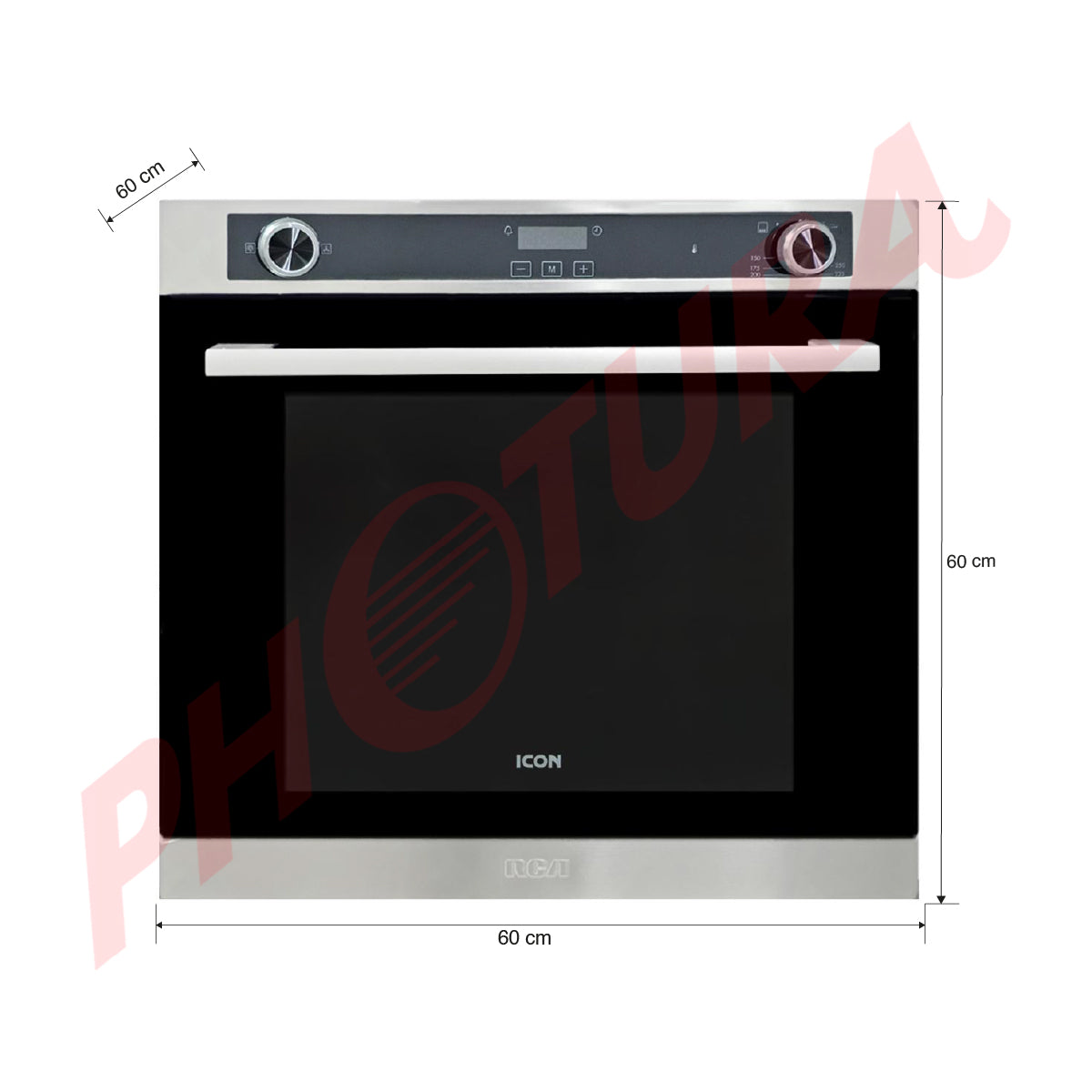 RCA ICON Horno Multifuncional Empotrable a Gas | 24" | Puerta de Triple Vidrio | Sistema de Convección
