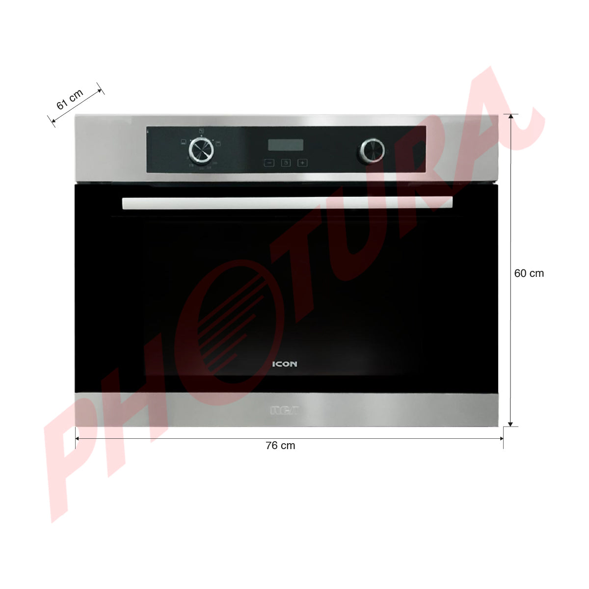 RCA ICON Horno Multifuncional Empotrable a Gas | 30" | Puerta de Triple Vidrio | Sistema de Convección