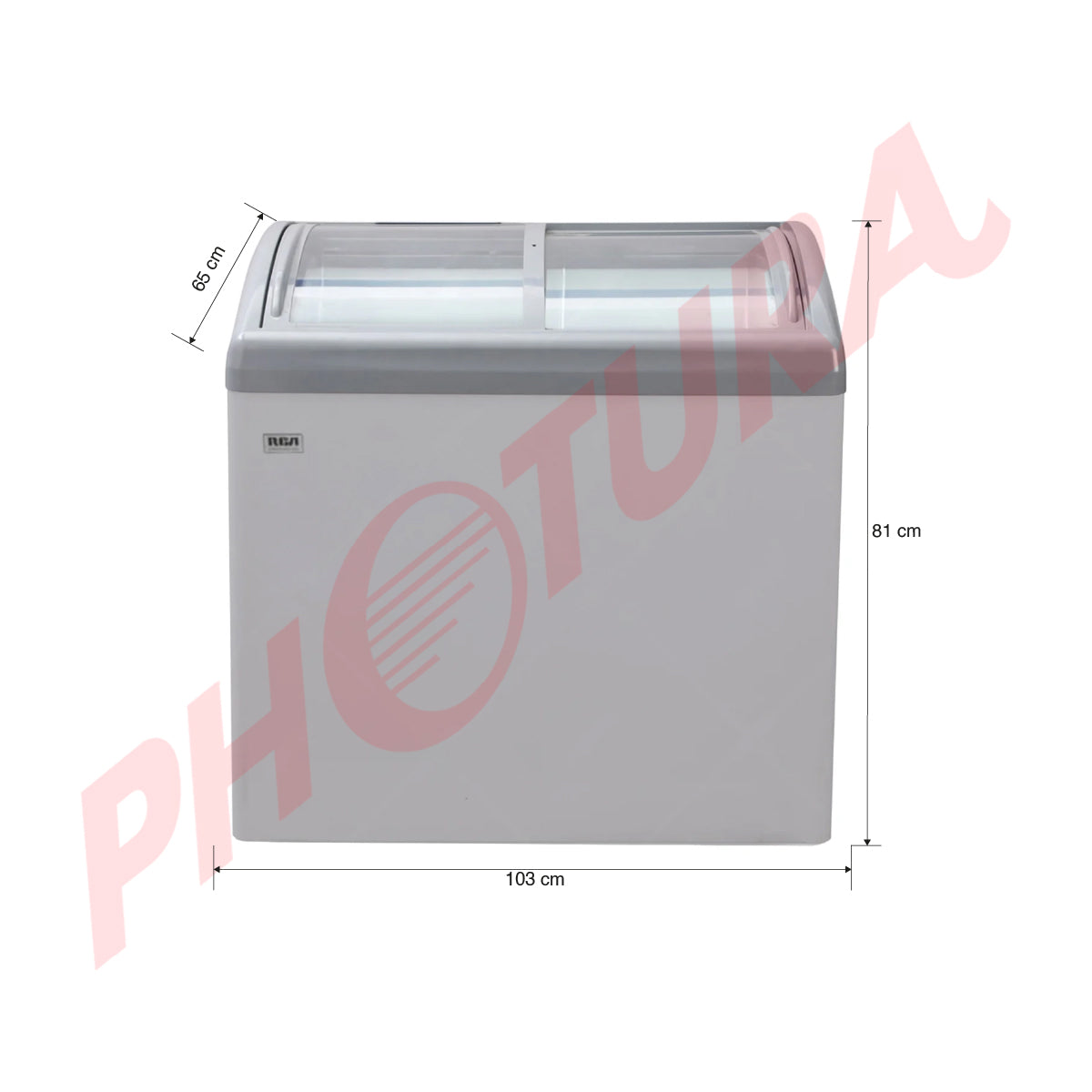 RCA Congelador Comercial Horizontal de 12p3 | Gris Claro