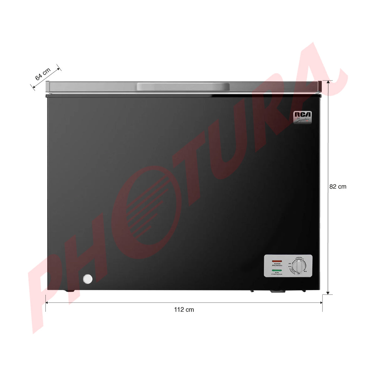 RCA Congelador Horizontal de 11p3 | Negro