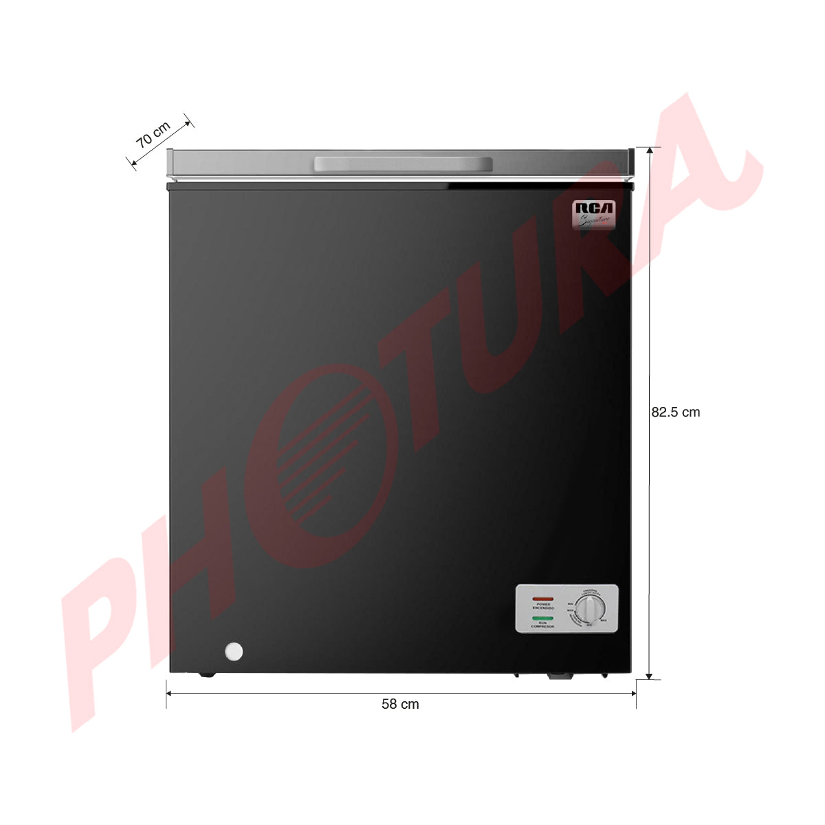 RCA Congelador Horizontal de 3.6p3 | Negro