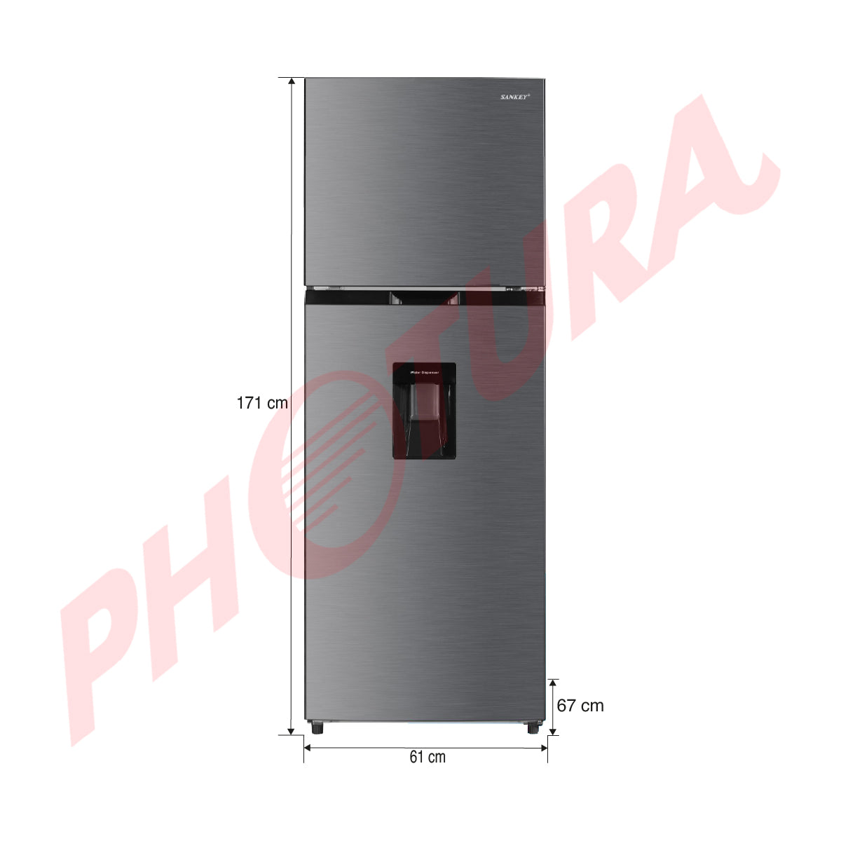 Sankey Refrigeradora Top Freezer Inverter | Enfriamiento Supremo | Descongelación Automática | Dispensador de Agua | 11.73p3