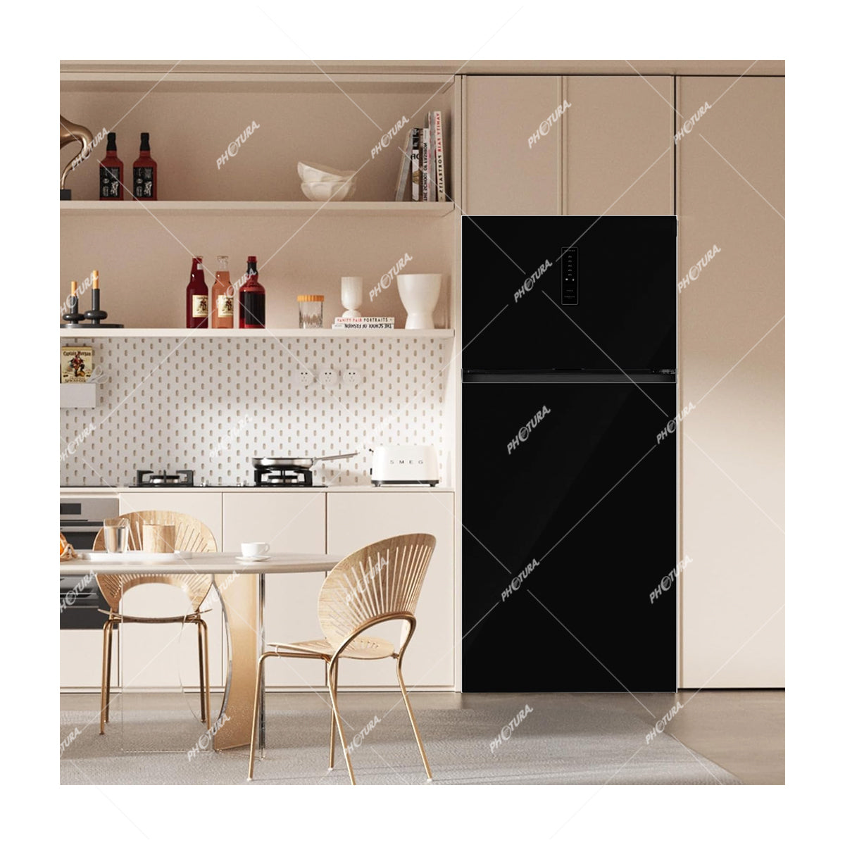 Sankey Refrigeradora Top Freezer | Rápido Enfriamiento | Control de Temperatura | 14.58p3 | Negro