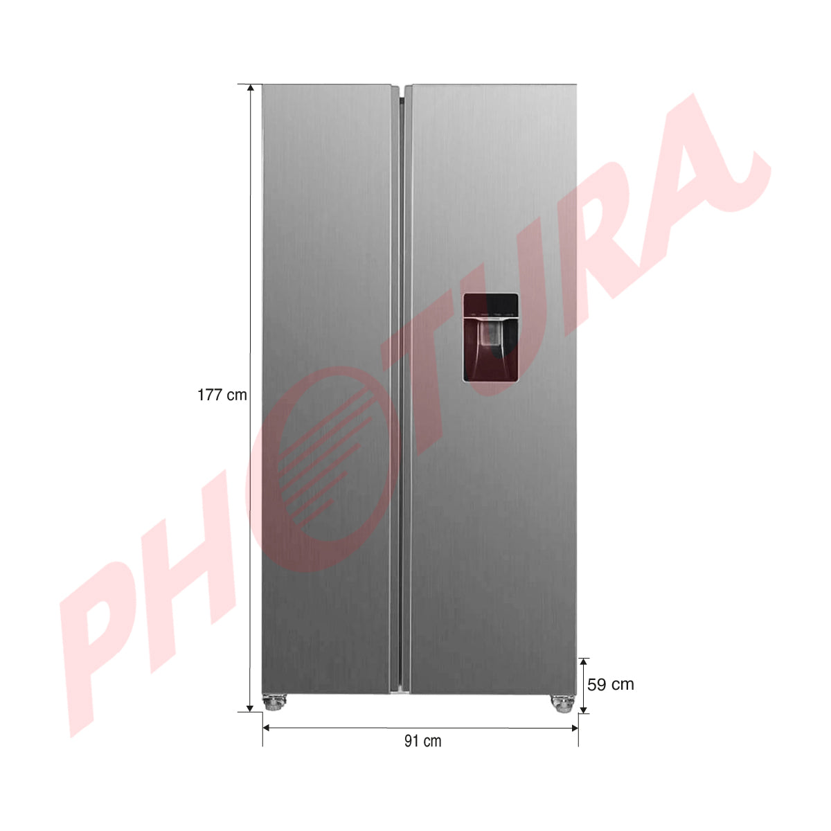 Sankey Refrigeradora Side by Side Inverter | Enfriamiento Supremo | Descongelación Automática | Dispensador de Agua | 16.56p3