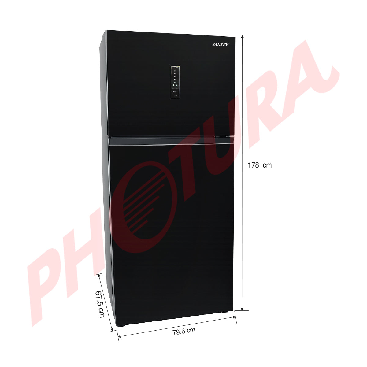 Sankey Refrigeradora Top Freezer | Rápido Enfriamiento | Control de Temperatura | 16.95p3 | Negro