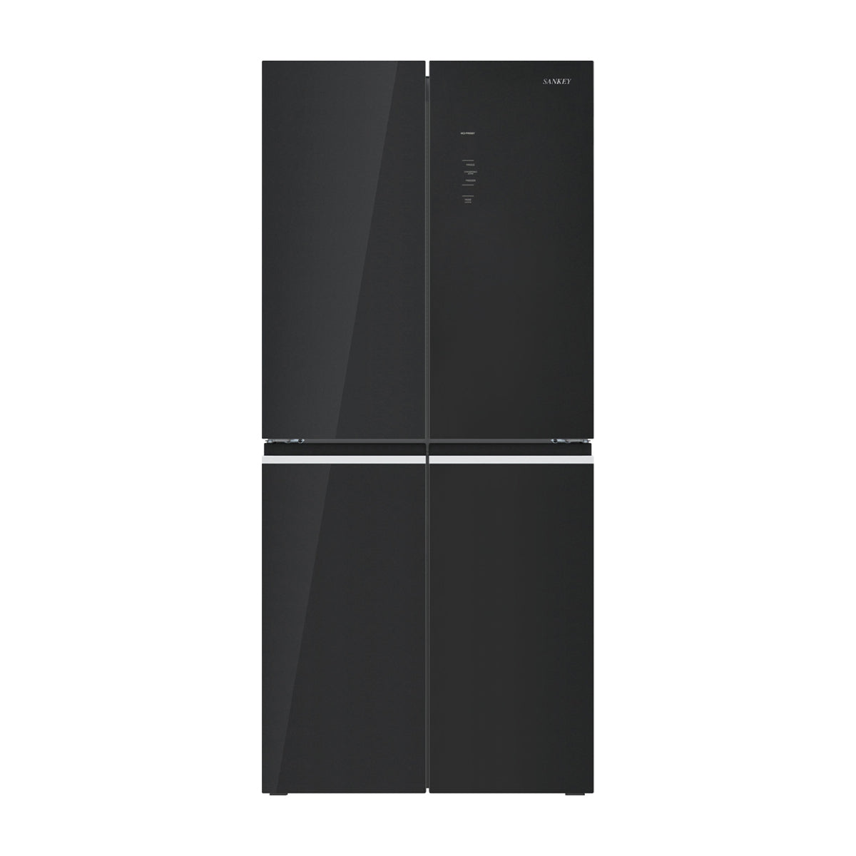 Sankey Refrigeradora Cross Door Inverter de 4 Puertas | Enfriamiento Supremo | Descongelación Automática | 18.43p3 | Negro