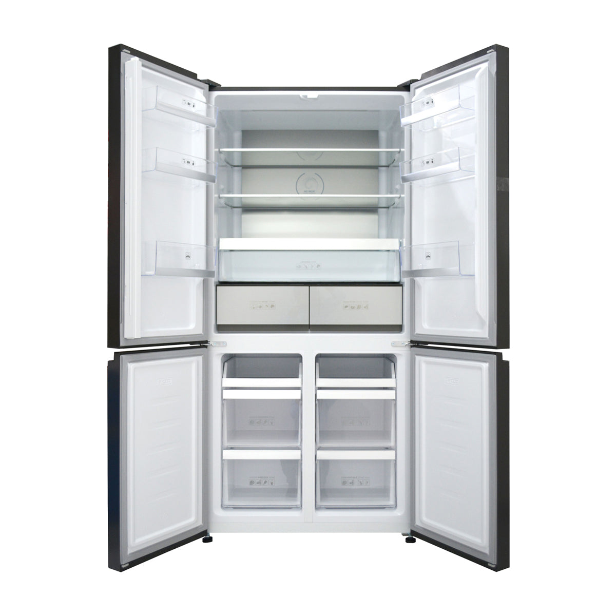 Sankey Refrigeradora Cross Door Inverter de 4 Puertas | Enfriamiento Supremo | Descongelación Automática | 18.43p3 | Negro